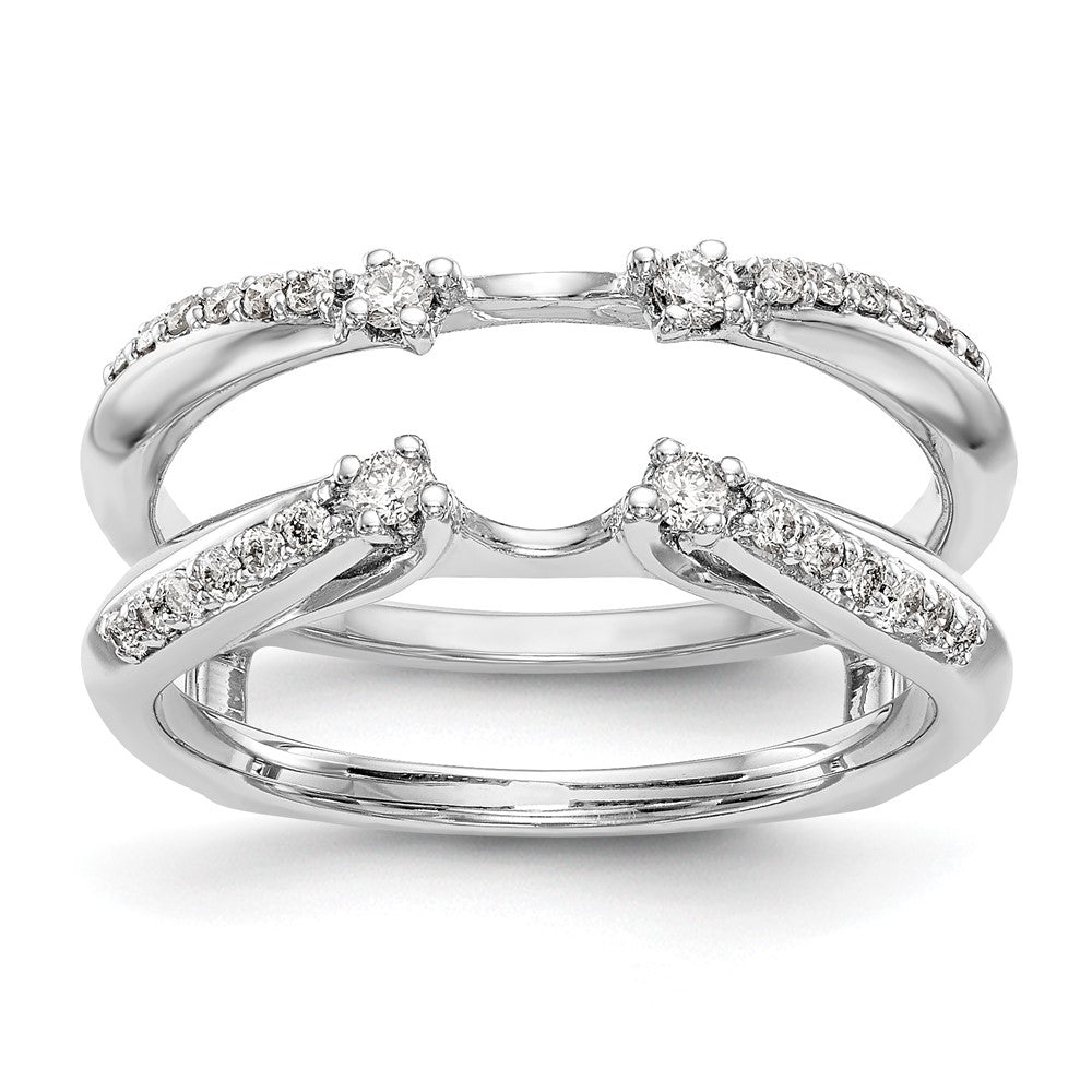 14k White Gold 1/4 ct Lab Grown Diamond VS/SI+ G+ Complete Ring Guard