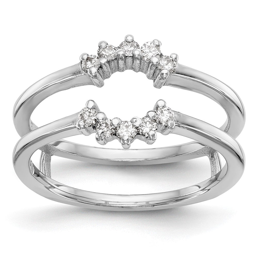 14k White Gold 1/5 ct Lab Grown Diamond VS/SI+ G+ Complete Ring Guard