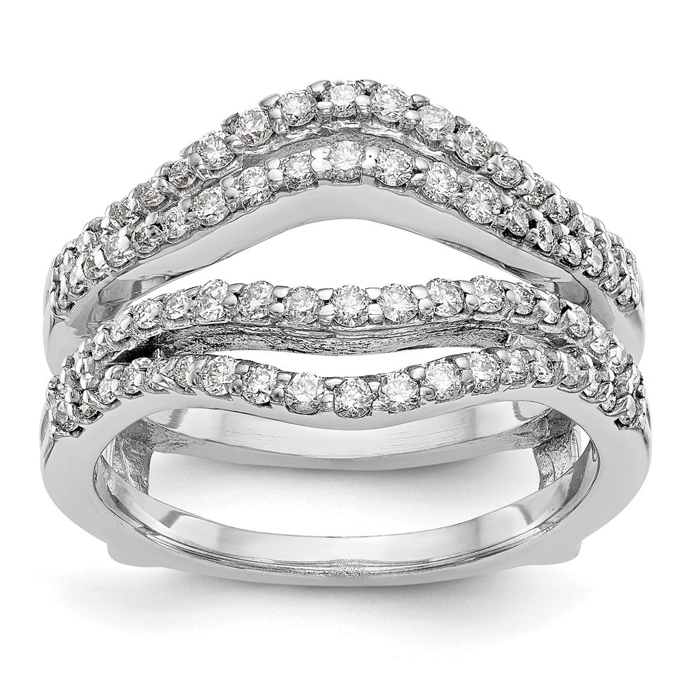 14k White Gold 5/8 ct Lab Grown Diamond VS/SI+ G+ Complete Ring Guard