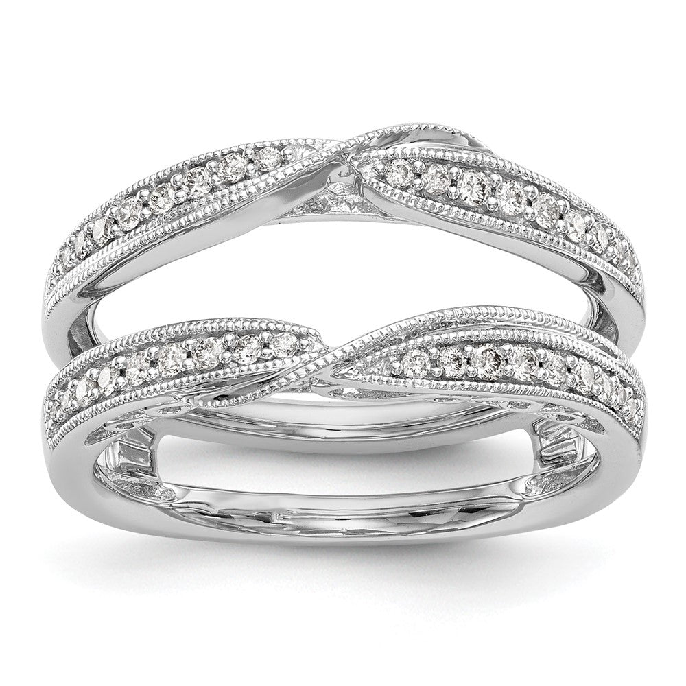 14k White Gold 1/4 ct Lab Grown Diamond VS/SI+ G+ Complete Ring Guard