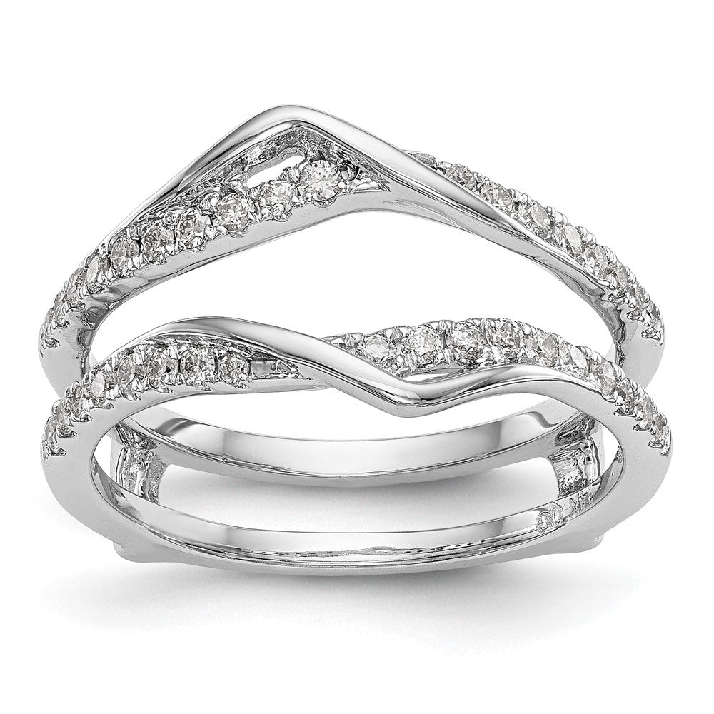 14k White Gold 1/2 ct Lab Grown Diamond VS/SI+ G+ Complete Ring Guard