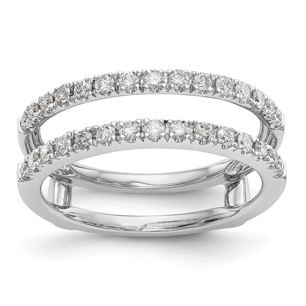 14k White Gold 1/2 ct Lab Grown Diamond VS/SI+ G+ Complete Ring Guard