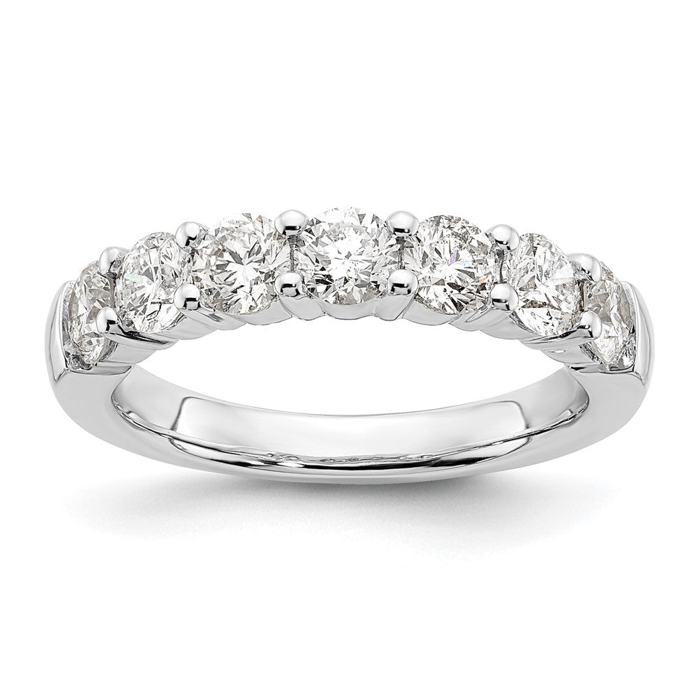 14k White Gold 1 5/8 ct Lab Grown Diamond VS/SI+ G+ 7 Stone Complete Band