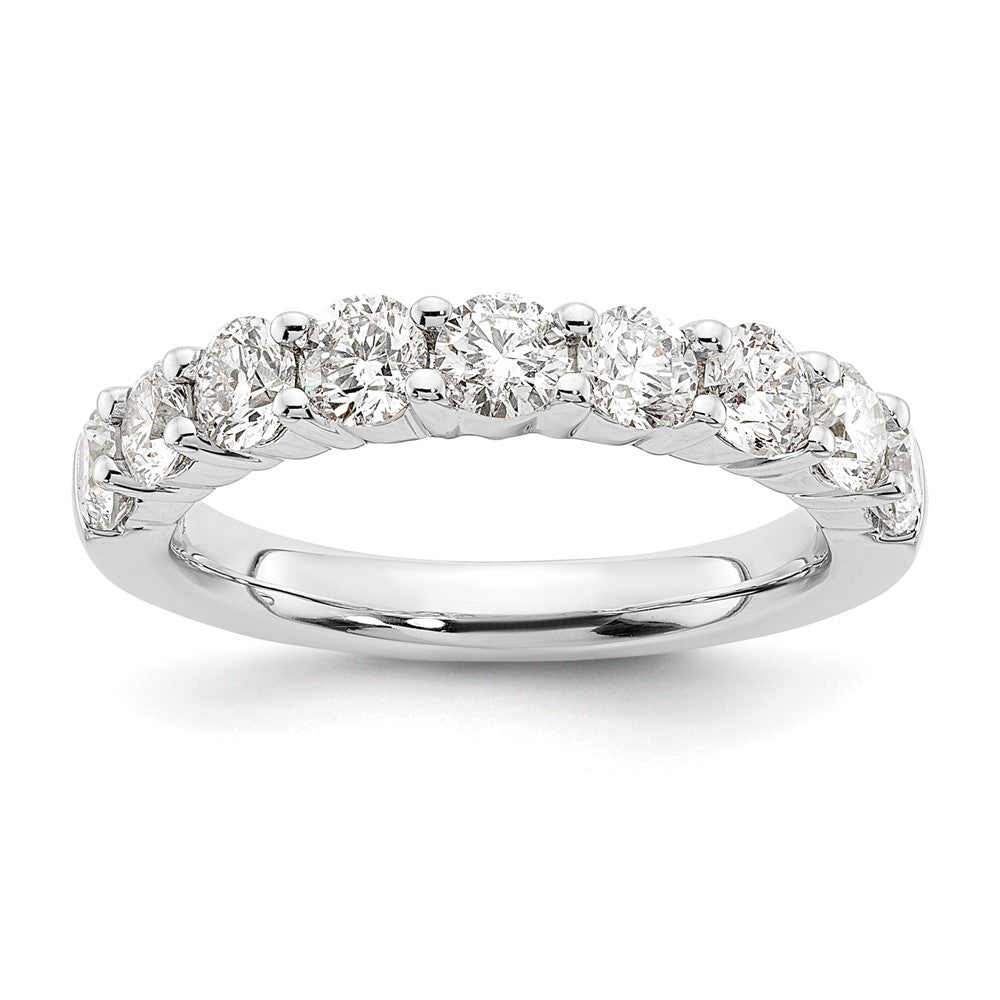 14k White Gold 1 5/8 ct Lab Grown Diamond VS/SI+ G+ 9 Stone Complete Band