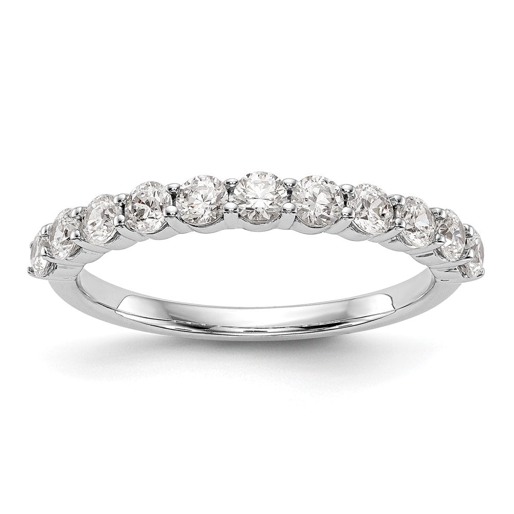 14k White Gold 3/4 ct Lab Grown Diamond VS/SI+ G+ 11 Stone Complete Band