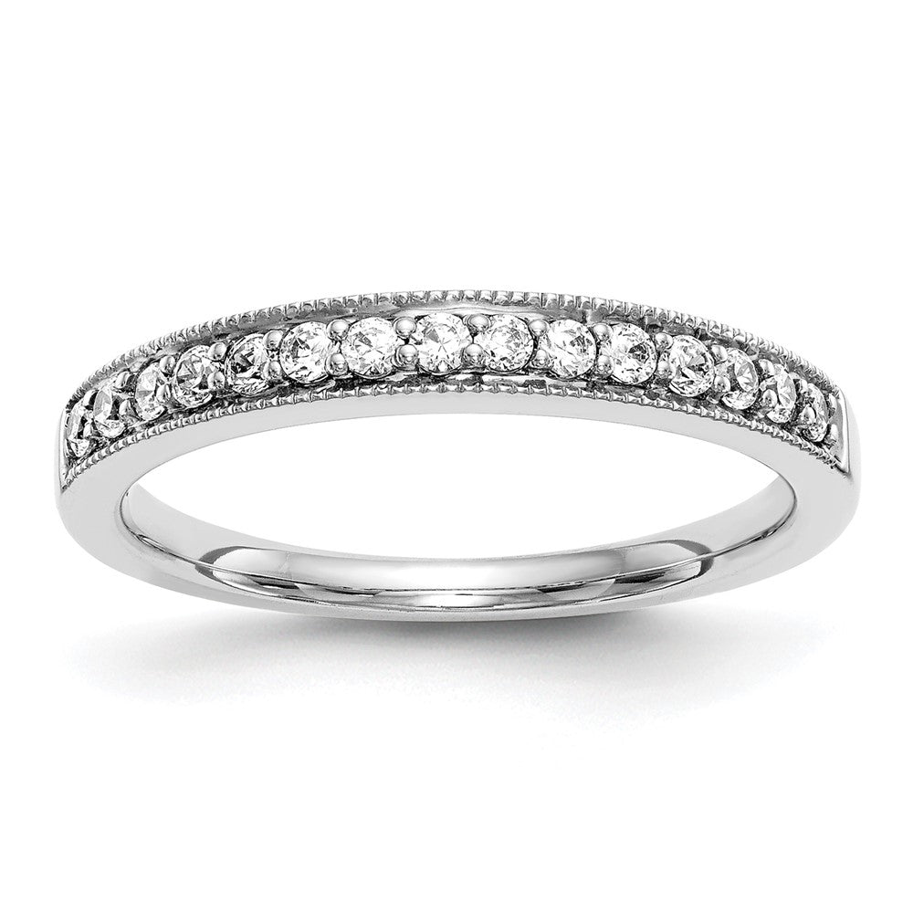 14k White Gold 1/5 ct Lab Grown Diamond VS/SI+ G+ Complete Band