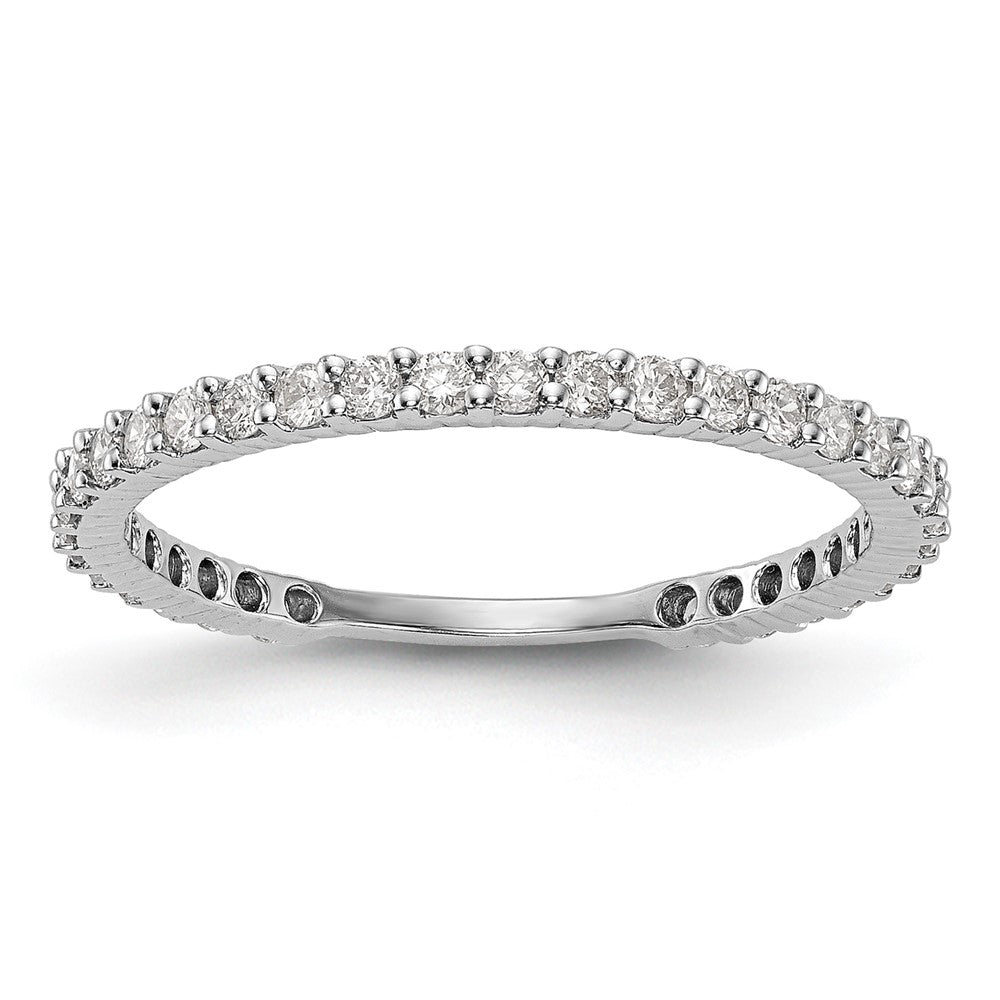 14k White Gold 3/8 ct Lab Grown Diamond VS/SI+ G+ Complete Band