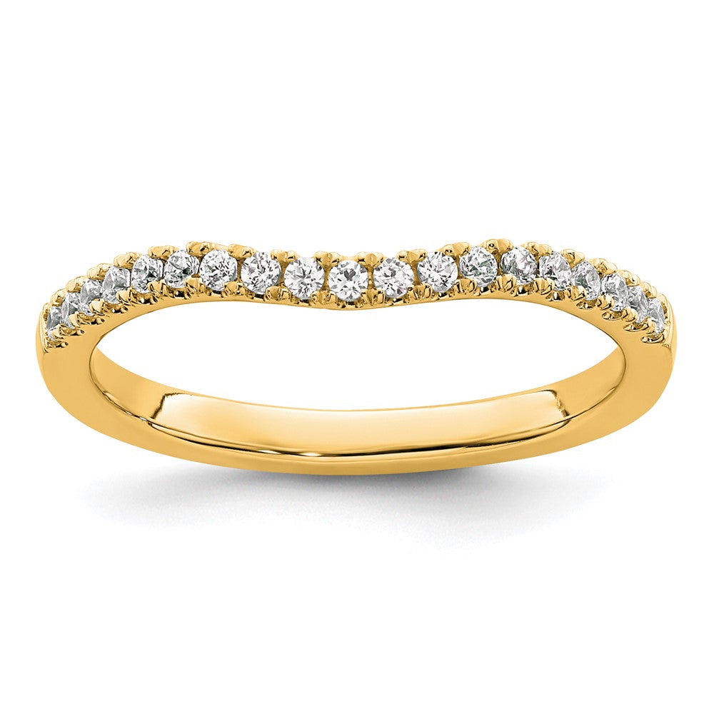 14k 1/5ct Lab Grown Diamond VS/SI+ G+ Complete Curved Band