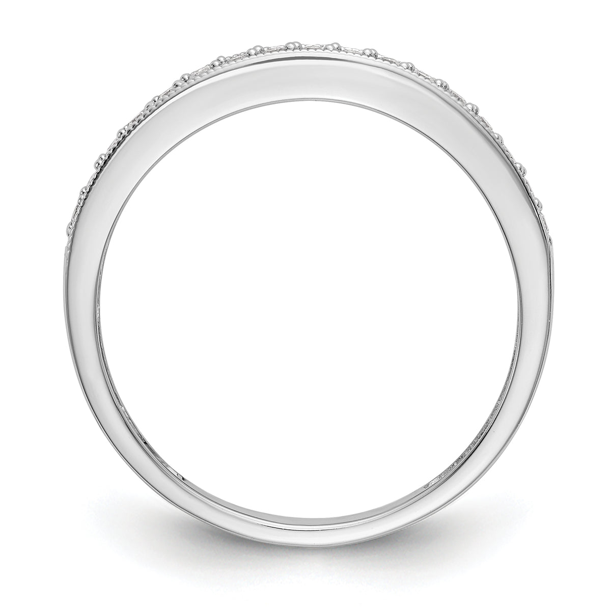 14K White Gold Diamond Band