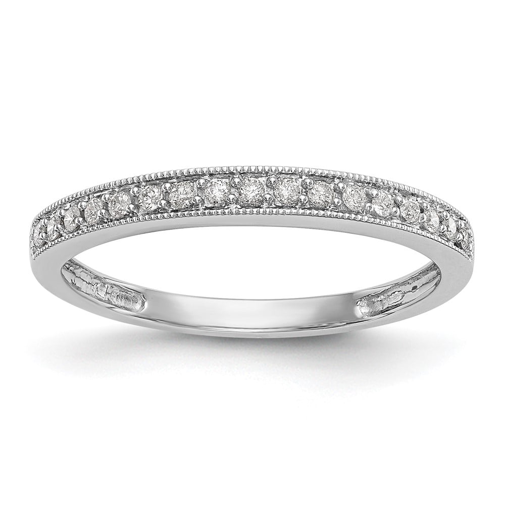 14K White Gold Diamond Band