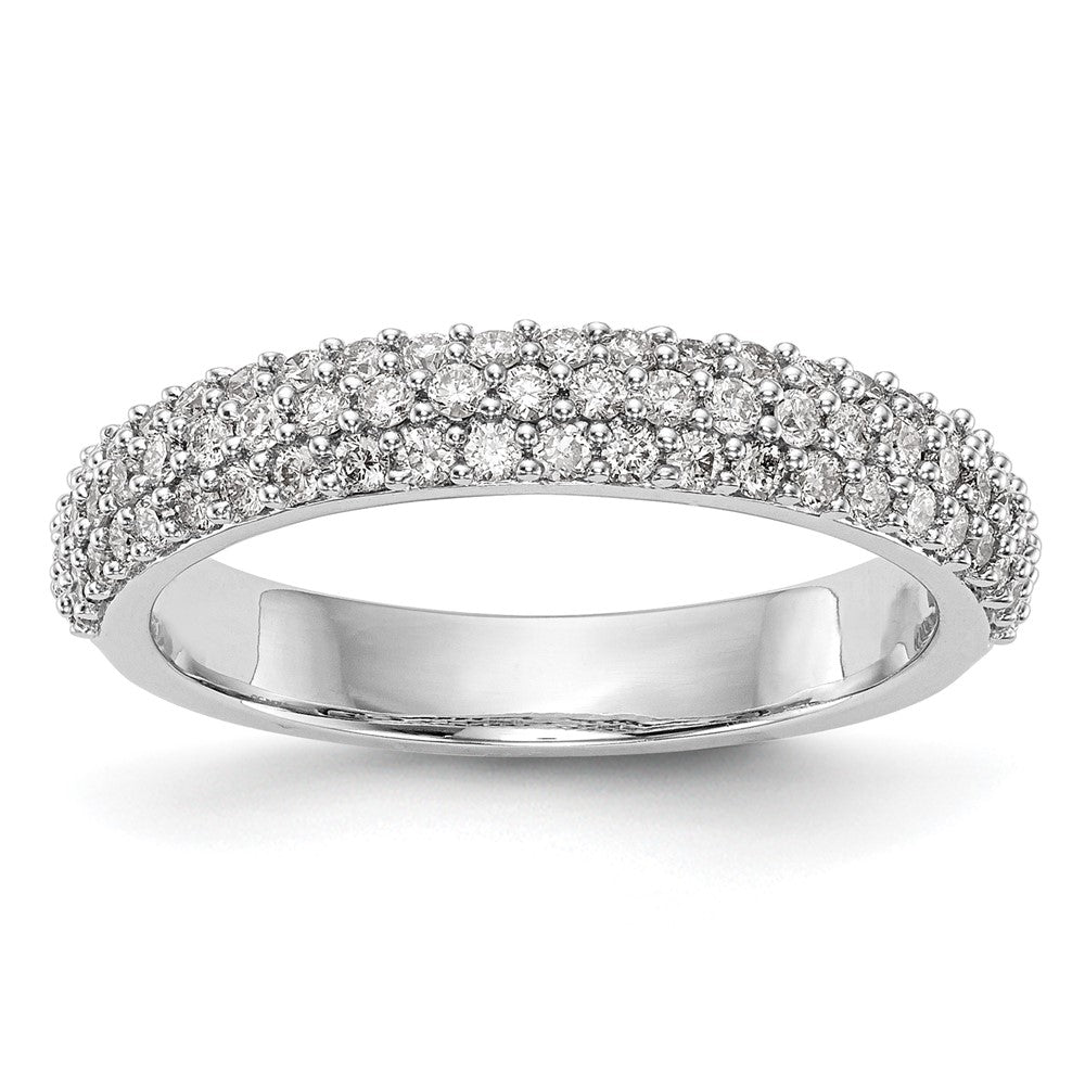 14k White Gold 1/2 ct Lab Grown Dia VS/SI+ G+ Complete Micro Pavé Band