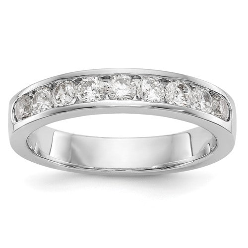 14k and Rhodium AA Quality 1/10 carat Diamond Trio Complete Engagement Ring