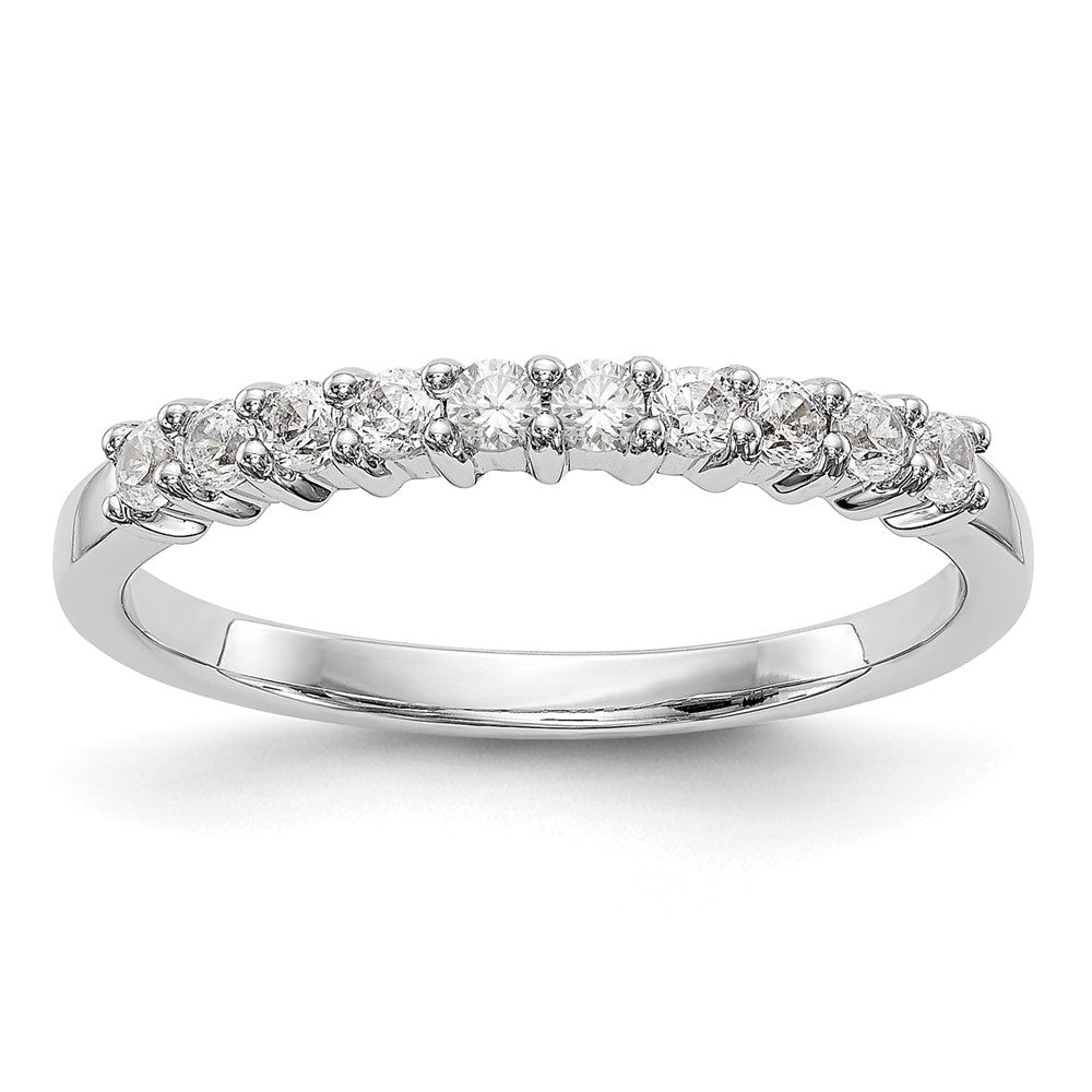 14k White Gold 1/3 ct Lab Grown Diamond VS/SI+ G+ 10 Stone Complete Band