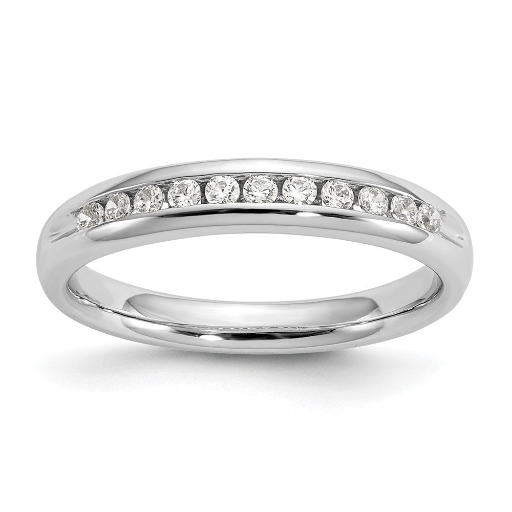 14k White Gold 1/5 ct Lab Grown Diamond VS/SI+ G+ 11 Stone Complete Band