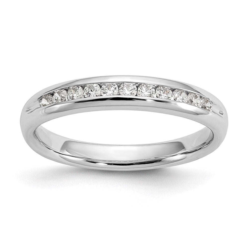 14k White Gold 1/4 ct Lab Grown Diamond VS/SI+ G+ 11 Stone Complete Band