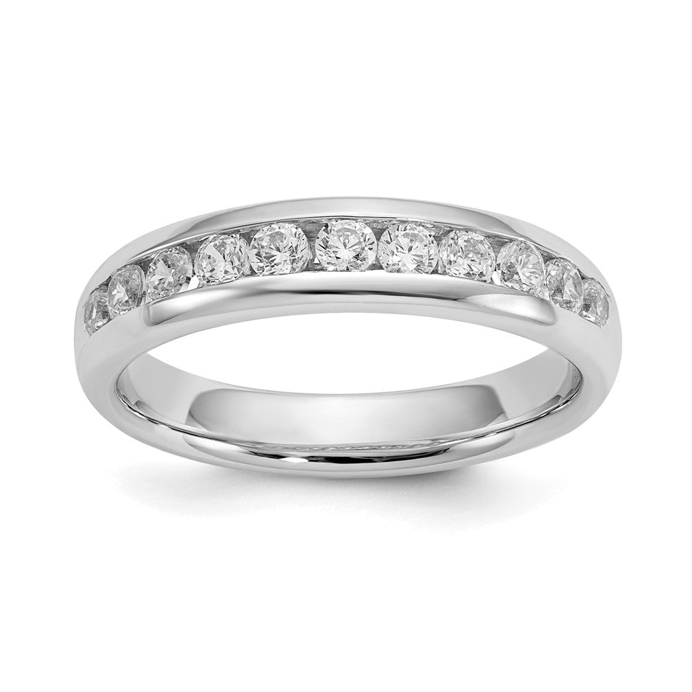 14k White Gold 1/2 ct Lab Grown Diamond VS/SI+ G+ 11 Stone Complete Band
