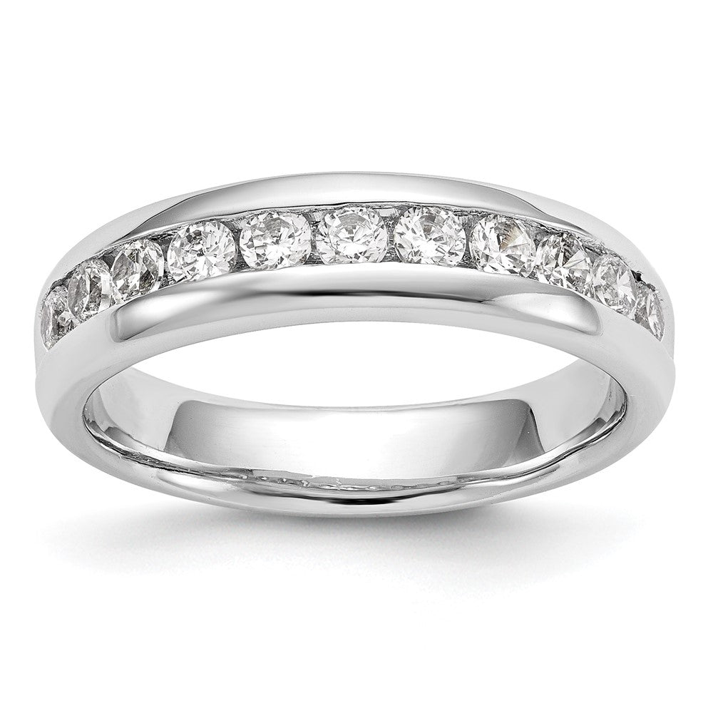 14k White Gold 3/4 ct Lab Grown Diamond VS/SI+ G+ 11 Stone Complete Band