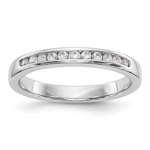 14k Yellow Gold Peg Set Diamond Semi Criss-Cross Eng Ring