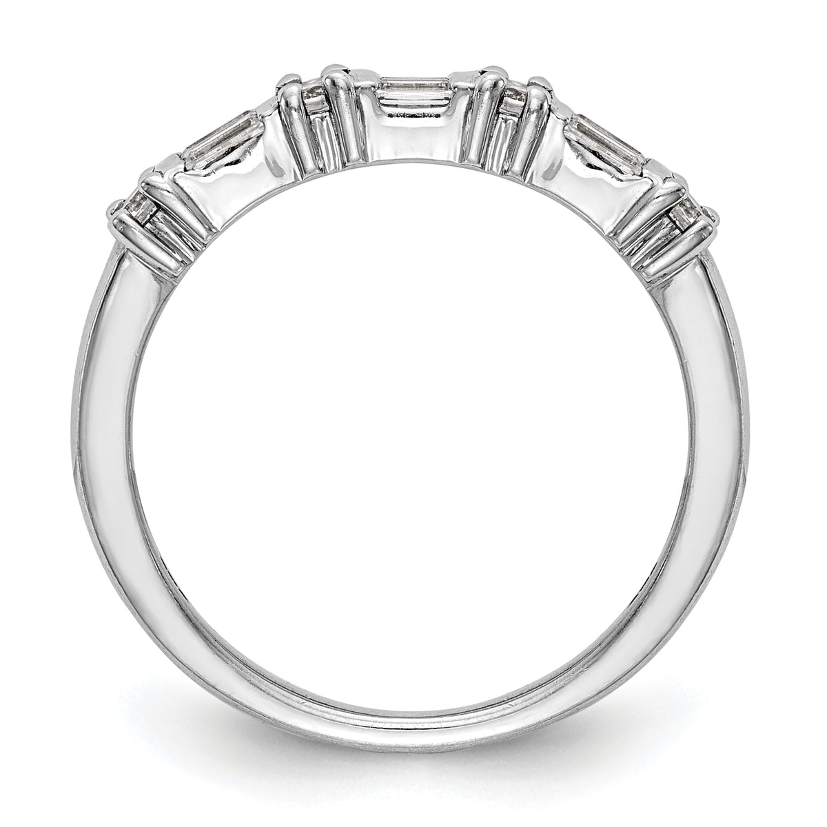 14K White Gold Diamond Band