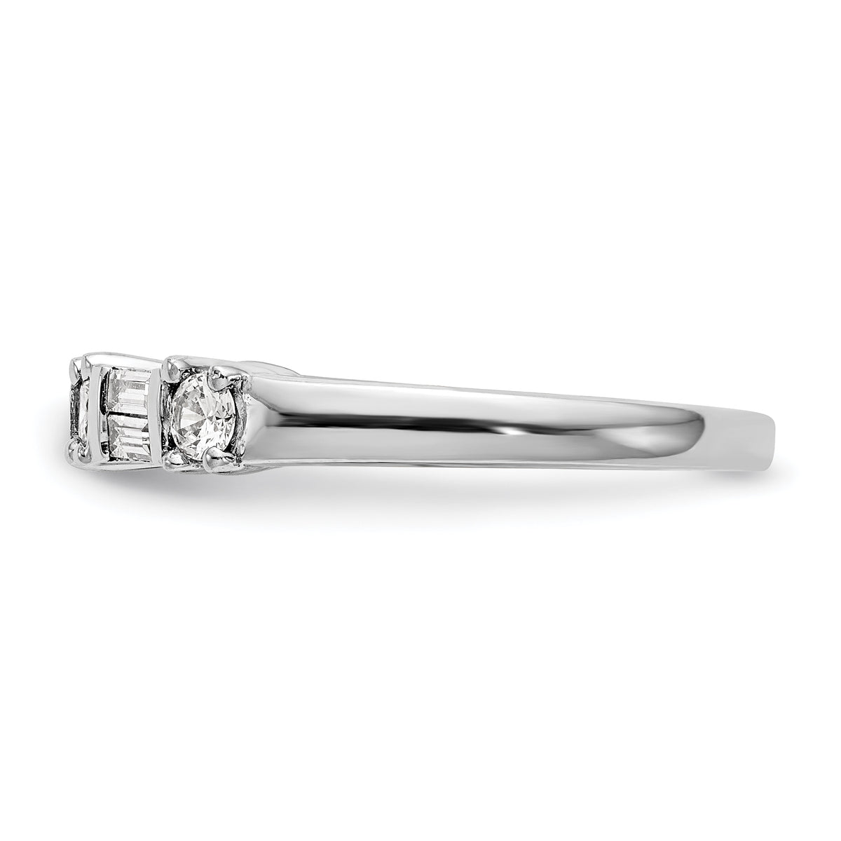 14K White Gold Diamond Band