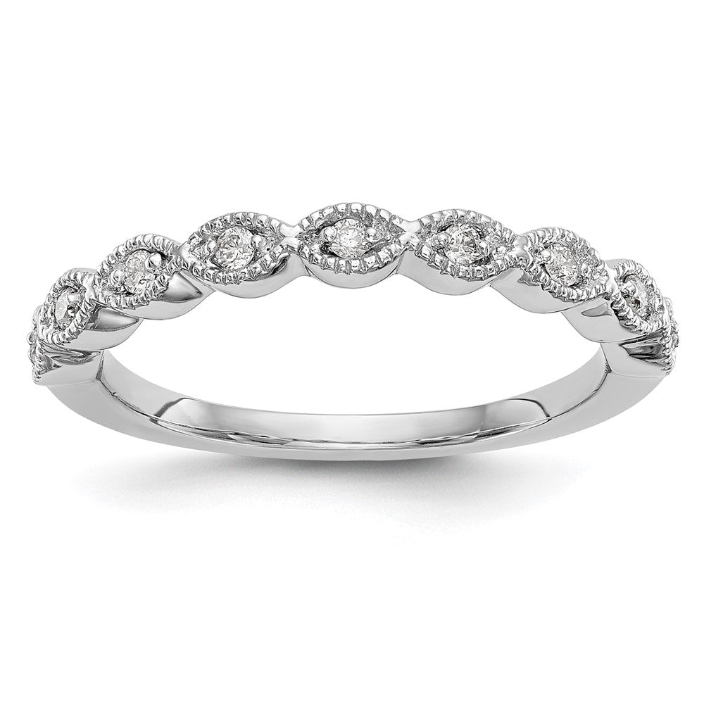 14K White Gold Diamond Band
