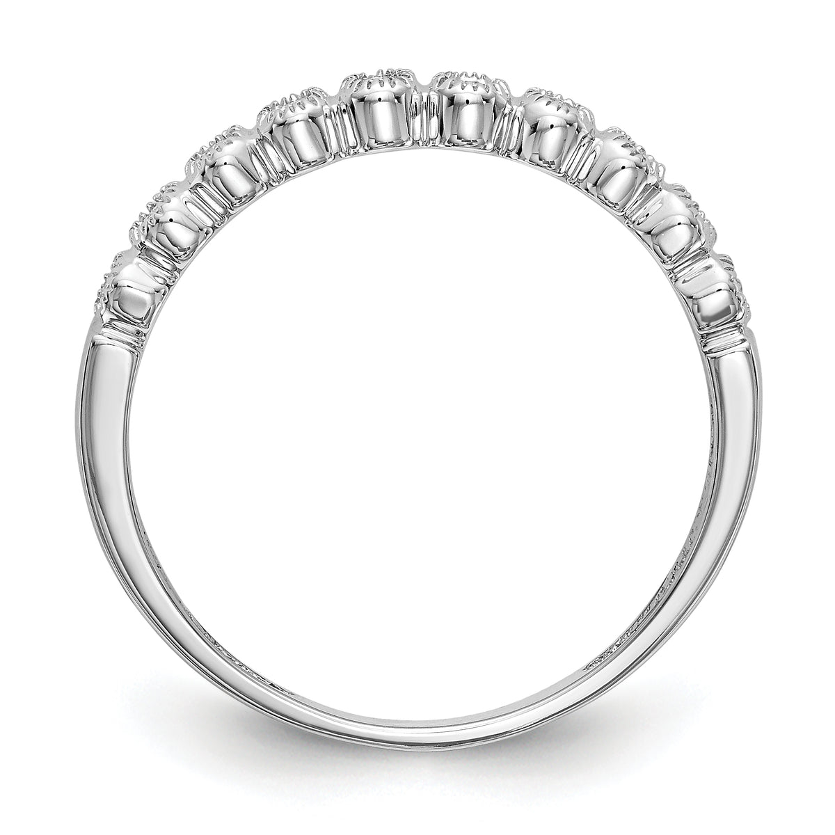 14K White Gold Diamond Band