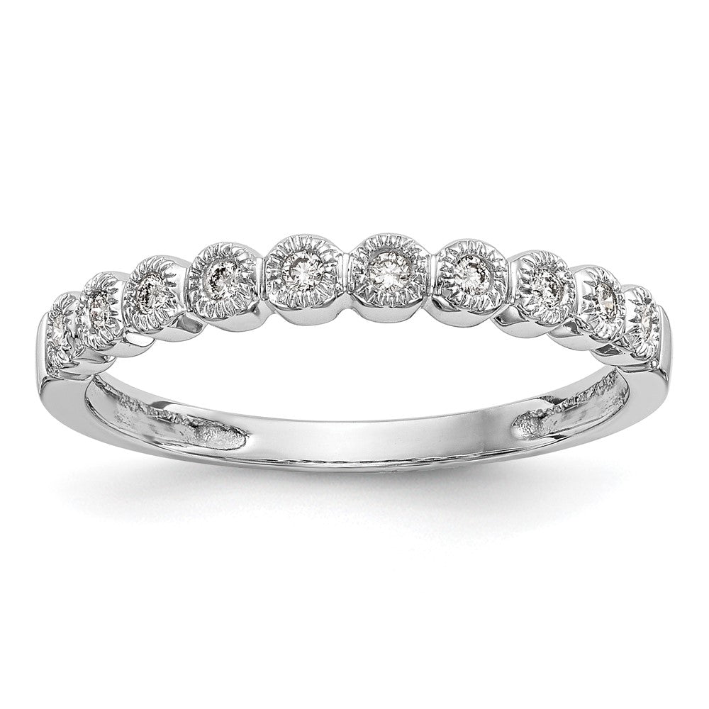 14K White Gold Diamond Band