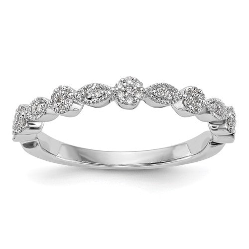 Sterling Silver Rhodium Plated Diamond Men's Ring