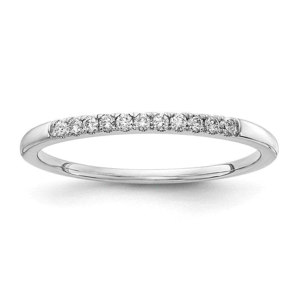 14k White Gold 1/10 ct Lab Grown Diamond VS/SI+ G+ Complete Wedding Band