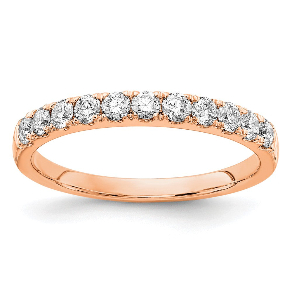14k Rose Gold 1/2 ct Lab Grown Diamond VS/SI+ G+ Complete Wedding Band