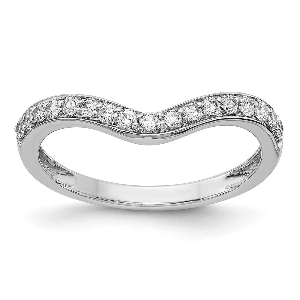 14k White Gold 1/3 ct Lab Grown Diamond VS/SI+ G+ Complete Band