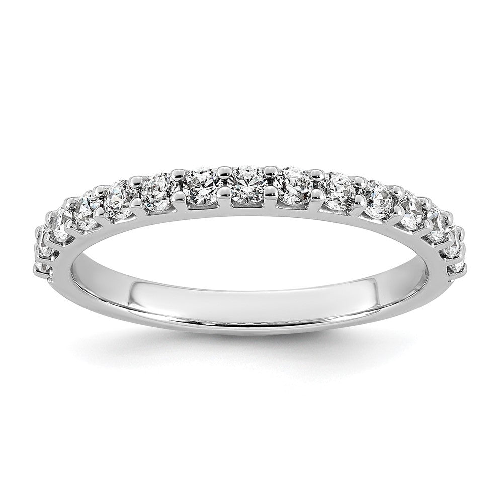 14k White Gold 1/2ct Lab Grown Diamond VS+ F+ Complete 15 Stone Band