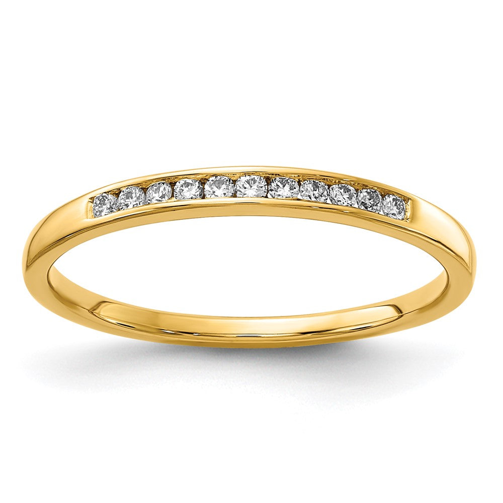 14k 1/10 ct Lab Grown Diamond VS+ F+ Complete Channel Set Band
