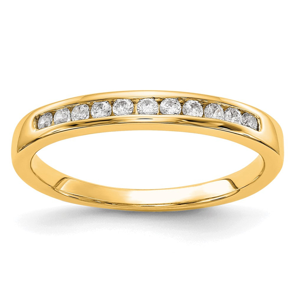 14k 1/5 ct Lab Grown Diamond VS/SI+ G+ Complete Channel Set Band