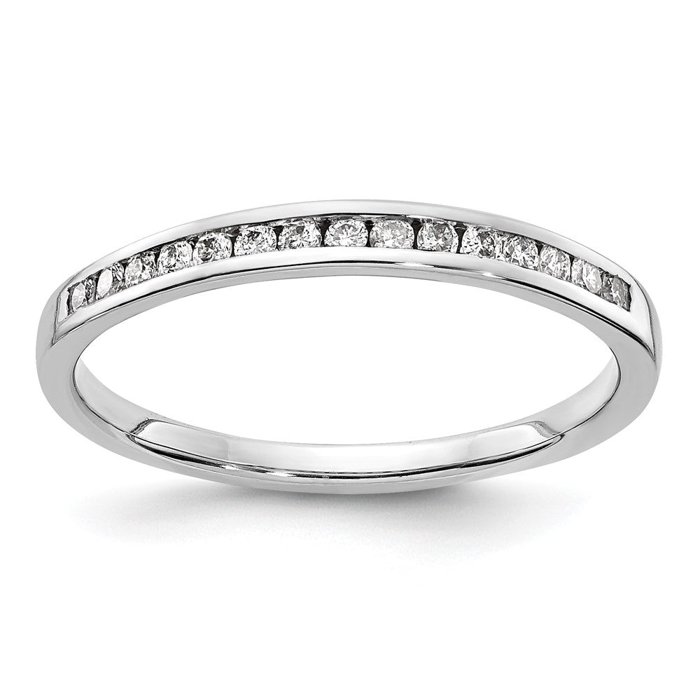 14k White Gold 1/6 ct Lab Grown Diamond VS/SI+ G+ Complete Band