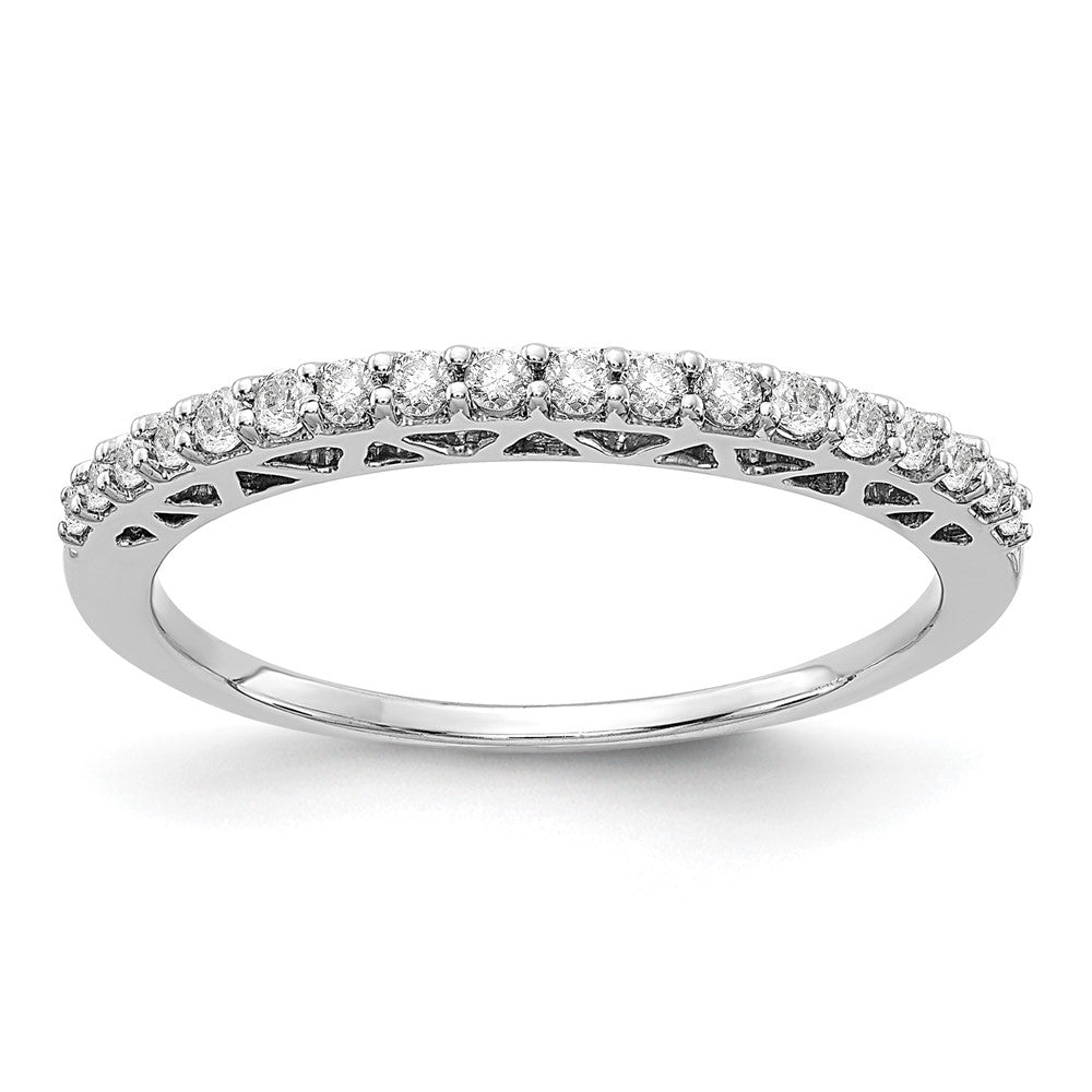 14k White Gold 1/4 ct Lab Grown Diamond VS/SI+ G+ Complete Wedding Band
