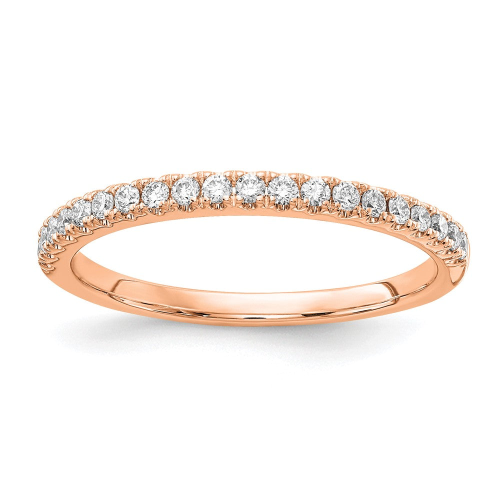 14k Rose Gold 1/4 ct Lab Grown Diamond VS+ F+ Complete Wedding Band
