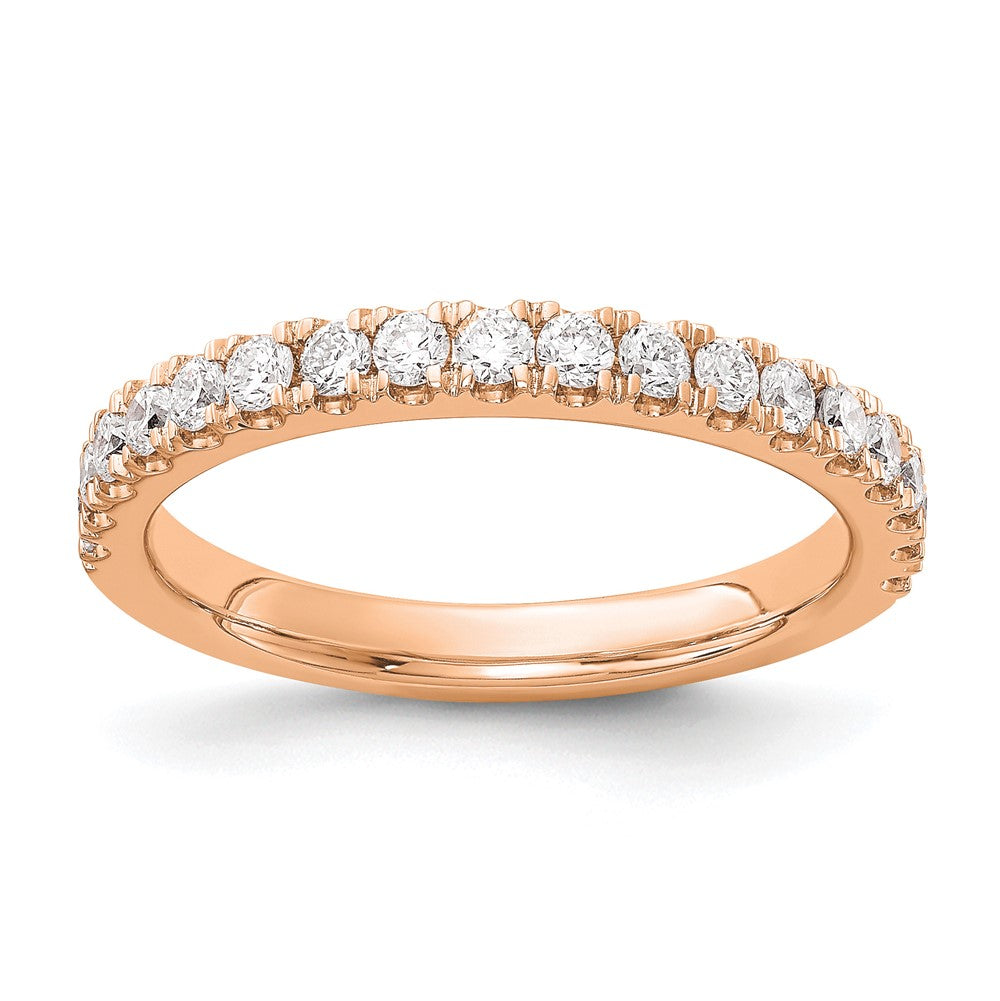 14k Rose Gold 1/2 ct Lab Grown Diamond VS+ F+ Complete Wedding Band