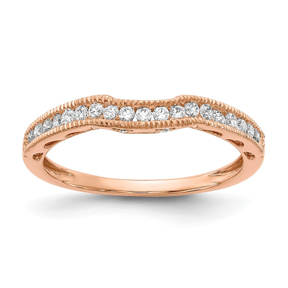 10kr 1/4ct Lab Grown Diamond VS/SI+ G+ Comp Contoured Wedding Band