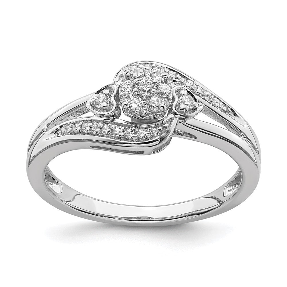 10kw 1/5ct Lab Grown Diamond VS/SI+ G+ Complete Cluster Eng Ring