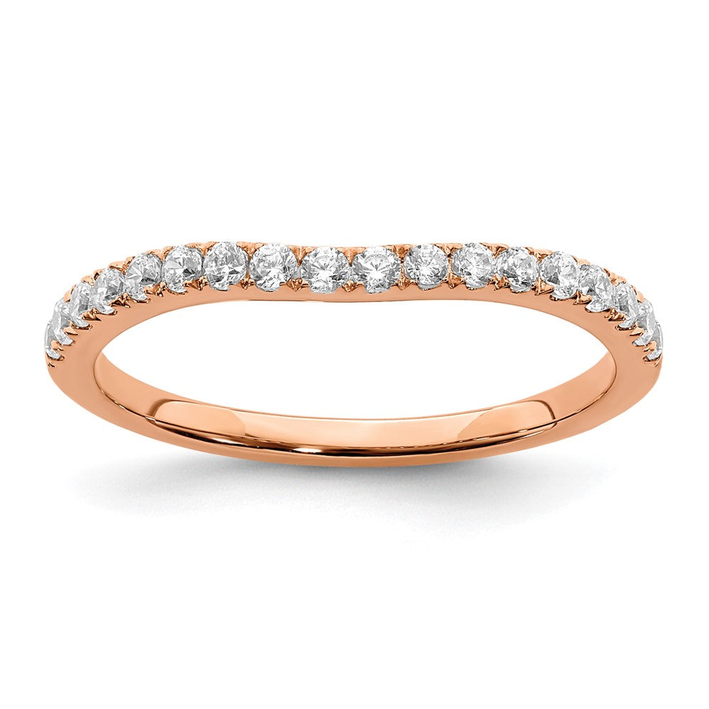 10k Rose Gold 1/3ct Lab Grown Diamond VS/SI+ G+ Comp Wedding Band