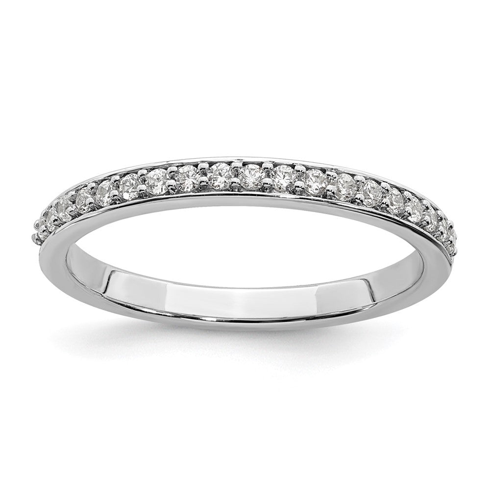 14k White Gold 1/5ct Lab Grown Diamond VS/SI+ G+ Comp Wedding Band