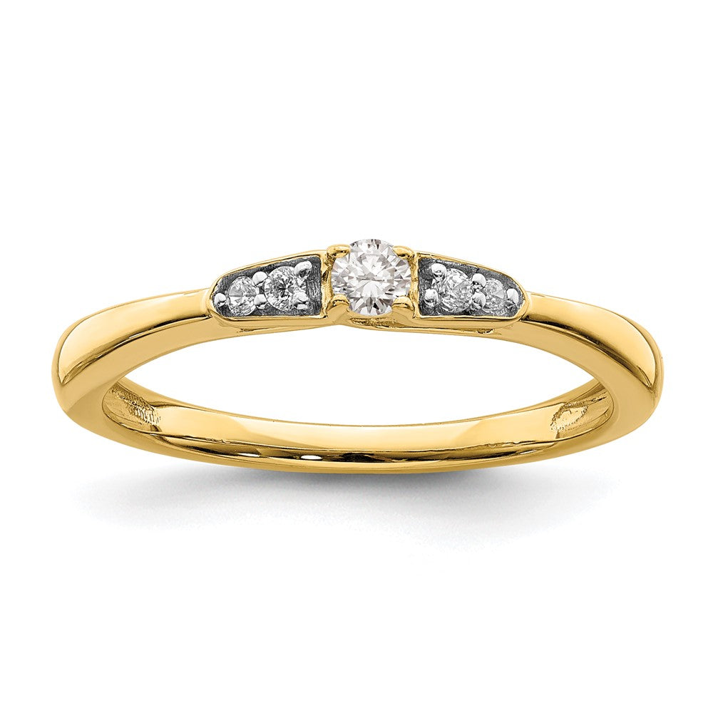 14k 1/8ct Lab Grown Diamond VS/SI+ G+ Comp Petite Eng Ring