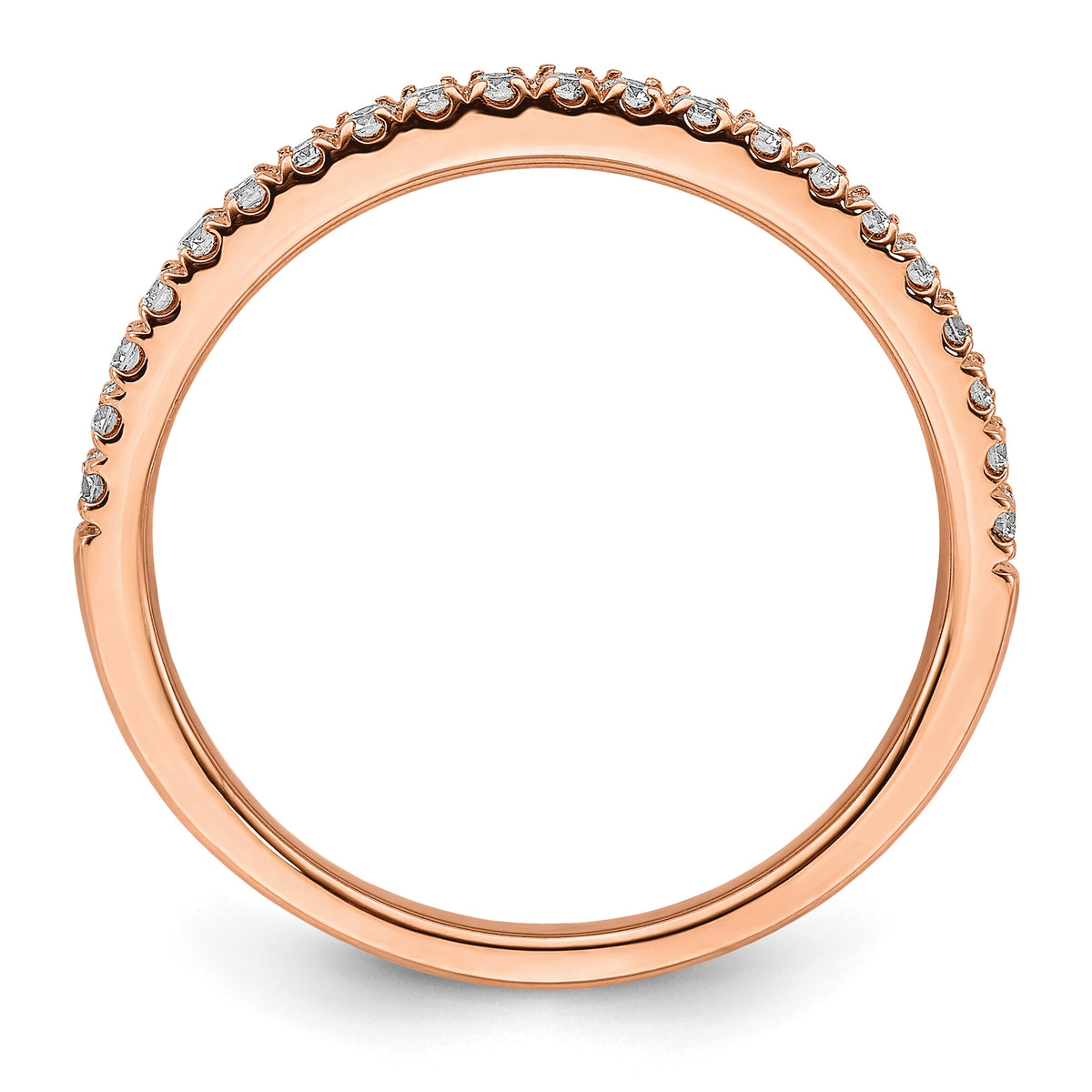14K Rose Gold Lab Grown Diamond VS/SI FGH Wedding Band