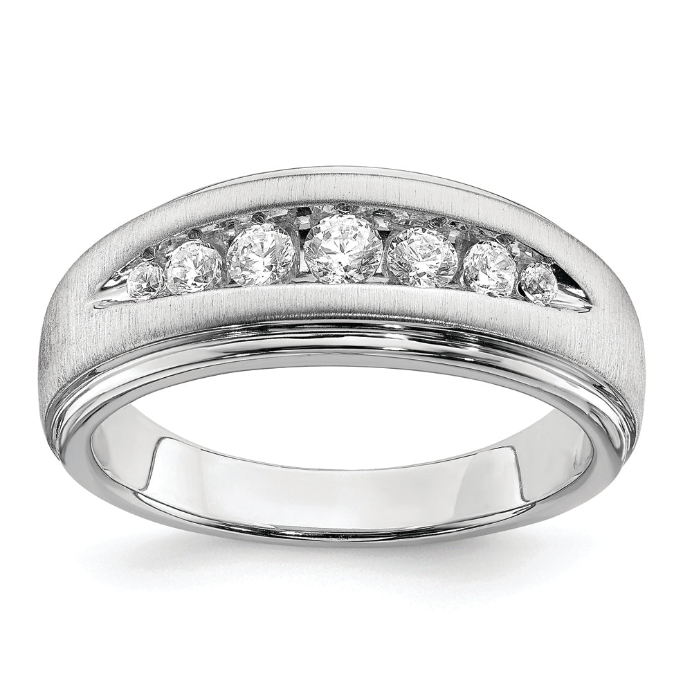 10K White Gold Lab Grown Diamond&comma; VS/SI FGH Men's Ring