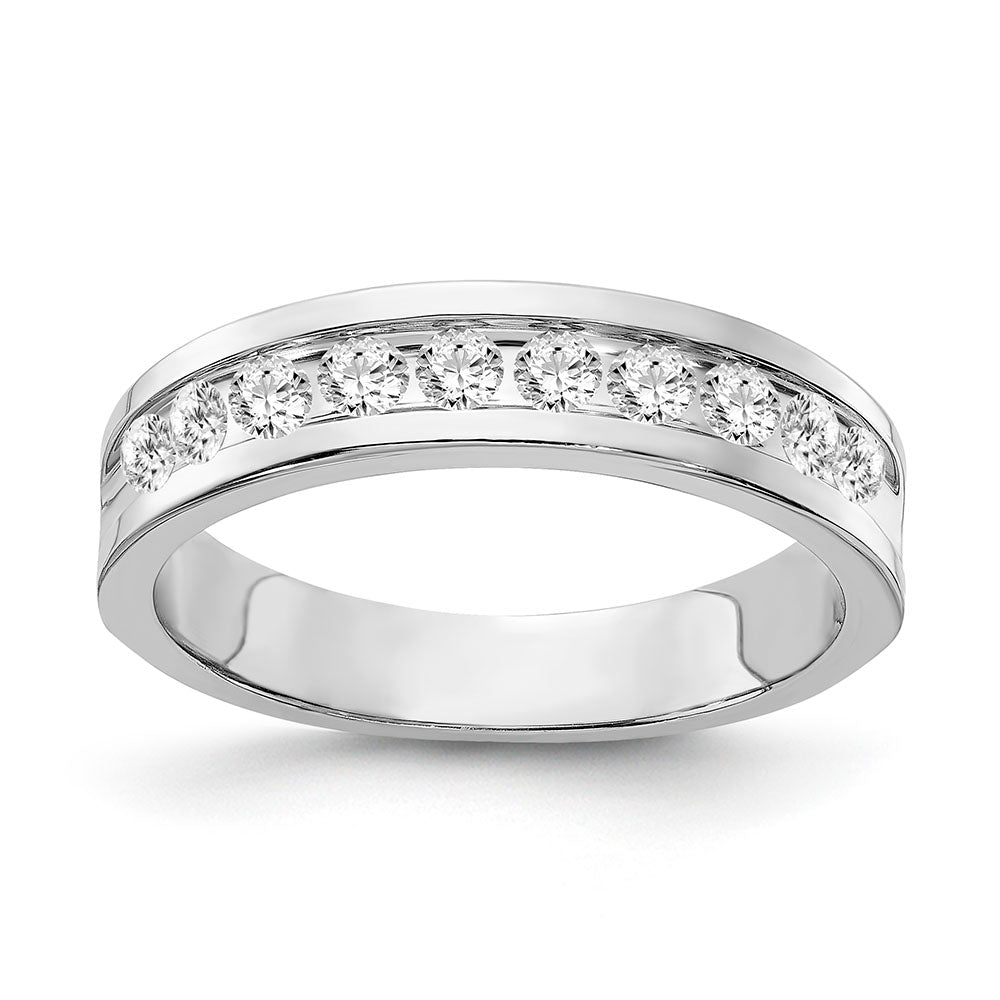 10kw Gents 10-Stone Lab Grown Diamond VS/SI FGH Channel Band