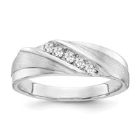 10kw Lab Grown Diamond SI1/SI2&comma; J&comma; Men's 5-stone Band