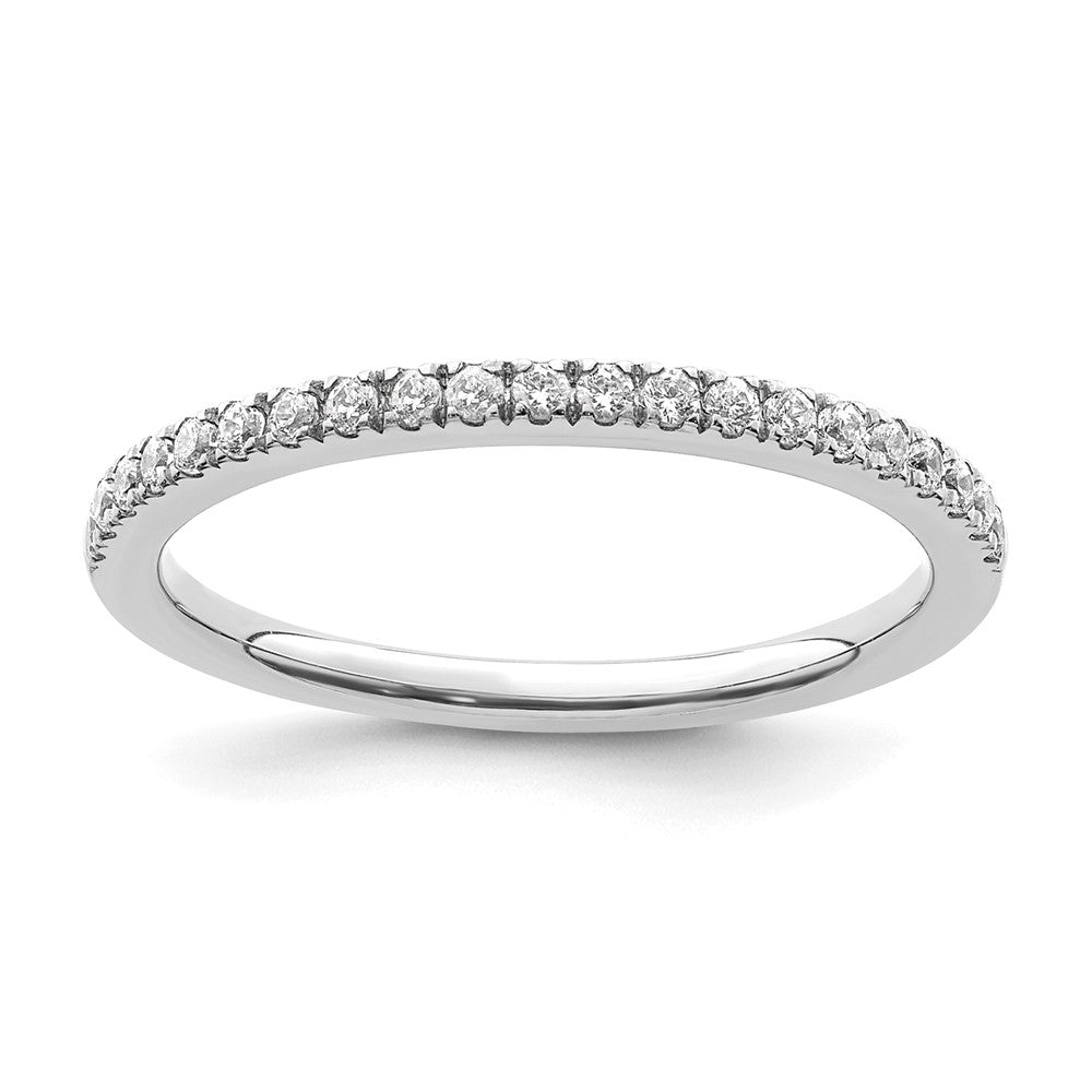 14k White Gold 1/4ct Lab Grown Diamond VS/SI+ G+ Comp Wedding Band