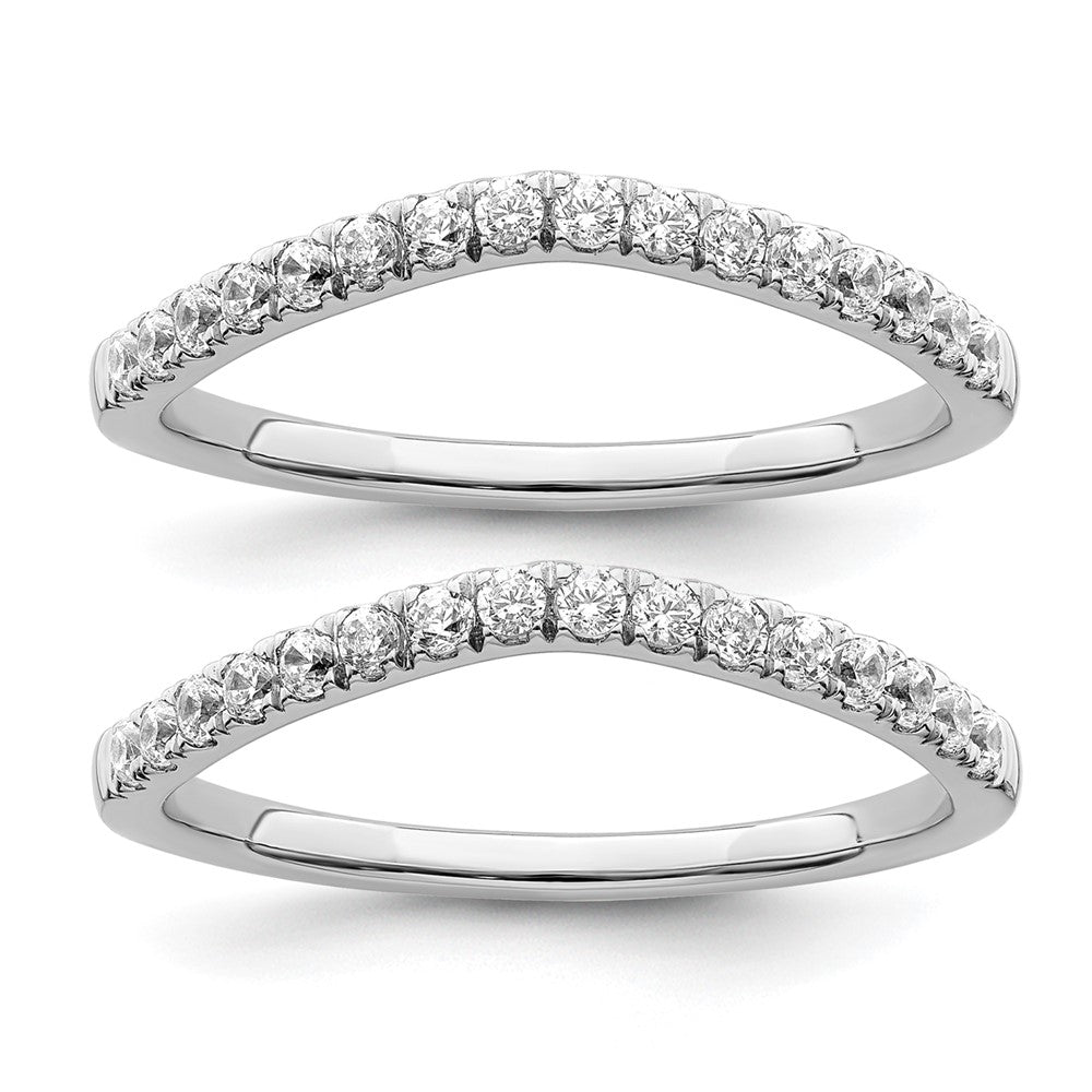 14k 1/2ct Lab Grown Diamond VS/SI+ G+ Comp Set of Two Wedding Bands