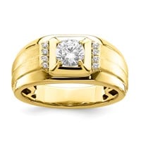 10ky Certified Lab Grown VS/SI FGH Dia Complete Men's Ring